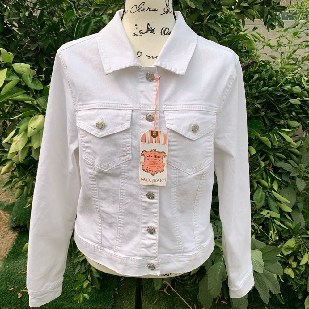Wax Jean White Denim Jacket